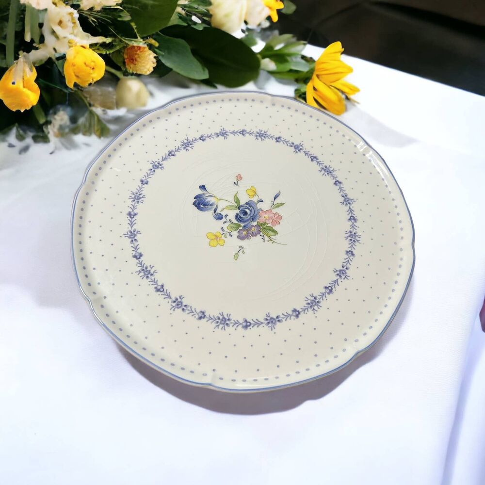 Blue Peony by NIKKO 11" Cake Plate Used